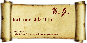 Wellner Júlia névjegykártya