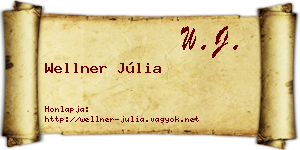 Wellner Júlia névjegykártya